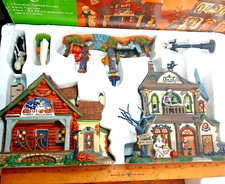 Vintage HALLOWEEN Village 7-piece - Dept 18 unused picture