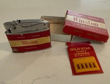 Vintage Penguin Winston Filter Tip Cigarette Lighter in Original Box picture