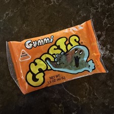 Vintage 1980's Necco Stark GUMMI GHOSTS Halloween Candy Package -  SEALED NOS picture