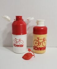 2 Vintage Schwinn Water Bottles Used Stains Scratches picture