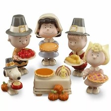 Lenox Peanuts Thanksgiving 6-Piece Figurine Set Snoopy Charlie Lucy 2026 picture