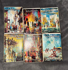 Vintage ￼Delta Air Lines City Series Travel Playing Cards Lot of 6 picture