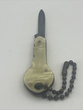 Vintage Amco Knife Co Figural Pocket Knife Celluloid Key Shape picture