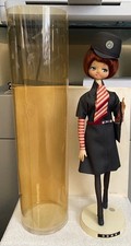 Vintage Japan Airlines JAL Doll - Showa Flight Attendant Pose Doll-Original Tube picture