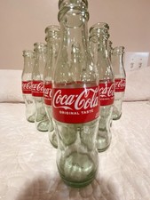 Coca-Cola Original Taste Clear Glass Bottle Lot w/ Red & White Labels picture