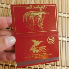 Sheraton Kauai Outrigger Room Unstruck Matchbook Wood Matches Rare Vintage NEW picture