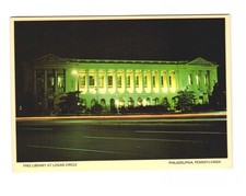 Free Library at Logan Circle Philadelphia PA Vintage Postcard Unposted picture