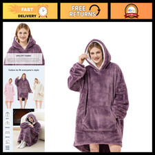 Berkshire Blanket Oversized Wearable Blanket Hoodie – SpaLoft Plush with Hood, S picture
