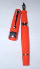 Aurora Optima Limited Edition Orange Fountain Pen With 14K Fine Nib 055/330 picture