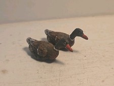 2 Vintage Small Miniature Tiny Mallard Duck Decoys Hand Painted picture
