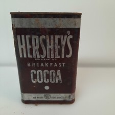 Vintage Hershey's Breakfast Cocoa Tin Can with Top picture
