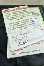 ZIPPO 2012 EMPLOYEE EXCLUSIVE ARMOR 80th ANNIVERSARY SEASONS GREETINGS SIGNED picture