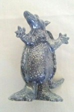 Miniature Armadillo Ceramic Figurine Kiln Fired Glazed 4 1/2