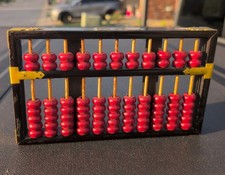 Vintage Lotus Flower Brand Chinese Abacus 11 Rod 77 Bead People’s Republic China picture