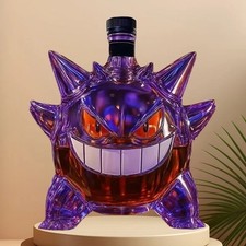 Gengar Crown Royal Whiskey Bottle Empty Glass Bottle Gift picture