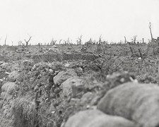 Ovillers France WW1 Fire Trench Battlefield Devastation Rubble Vtg. Photo picture