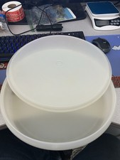 Vintage Tupperware 13” Round Pie Cookie Container #242-1 & Lid #224-15 picture