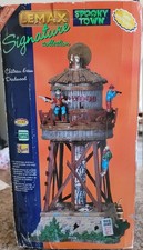 DEADWOOD WATER TOWER Halloween Village SPOOKY TOWN Animated LEMAX picture