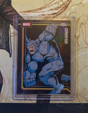 2026 Topps Chrome Marvel Comics #097 Rhino Black Refractor #'d /10 NM+ picture