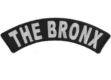 The Bronx  Biker Top Rocker Sew on Iron on Embroidered Patch 4