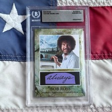 Bob Ross Handwritten Word Cut from Autograph Letter Signed Beckett BAS picture