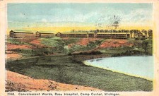 Fort Camp Custer Michigan MI Military Army Base Hospital Campus Vtg Postcard I20 picture