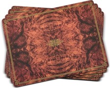 Pimpernel Walnut Burlap Placemats - Set of 4 (15.7” x 11.7”), Cork, picture