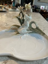 Unicorn Plate Studio Porcelain Girl Daffodil Tray Dish Figurine Gift Decorative picture