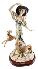 RARE GIUSEPPE ARMANI 27” PROMENADE LADY GREYHOUND dogs 1562C BOX (broken finger) picture