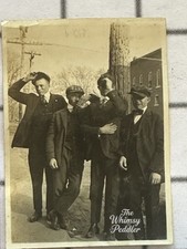 Vintage 1910s Photo Four Men Roughhousing Suits Flat Caps Street Snapshot picture