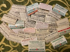 Vintage Pharmacy Drug Store Bottles Labels Unused Medicine  Random Lot of 25 picture