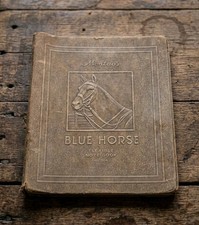 Vintage Montag's Blue Horse 2-Ring Binder Cover No. 514 School Supply Empty picture