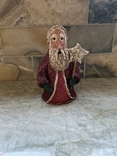 Vintage 6.5” Paper Mache Santa Claus Figure  Christmas picture