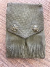 pre-WWI US Army M1910 Canvas 45acp Magazine Pouch w/Eagle Snap - Mills 1916 RARE picture