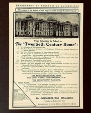 1904 Magazine Advertisement Twentieth Century Home Cosmopolitan Antique Print AD picture