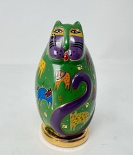 Vtg. Laurel Burch “Canine Kitty” Cat Figurine Green 1998 No. A7039 (B-811) picture