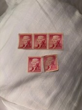 1954 Thomas Jefferson Stamps 2cents red/pink picture