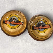 Vtg Rio Grande D&RGW Main Line Railroad Horse Bridle Rosettes Glass Dome Brass picture