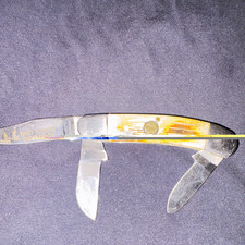 Wild Turkey Handmade 3-Blade Bone Handle Stainless Slipjoint Pocketknife 1986 picture