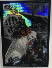🔥2022 Topps chrome Star Wars Galaxy LORD VADER READIES HIS SHIP Prism #36/75🔥 picture