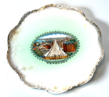 WHATCOM Street View WA WASHINGTON Antique Souvenir RARE China Dish Plate picture