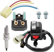 Start Stop Switch & Starter Solenoid Relay & Plug & Spark for Yamaha YFM Big Bea picture