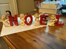 Vintage Napco Ceramic Christmas NOEL, Angels, Toy Horse, RARE picture