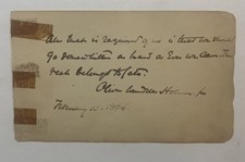 Oliver Wendell Holmes Jr signed handwriteen note Supreme Court Justice picture