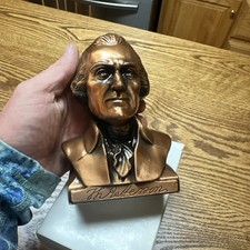 Thomas Jefferson 1974  Banthrico Piggy Bank Vintage Bust Collector New Old Stock picture