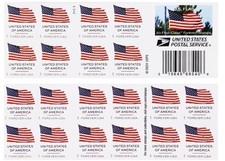 USPS U.S. FLAG BOOKLET OF 20 FIRST CLASS LETTER STAMPS picture