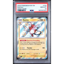 2024 POKEMON PAF EN-PALDEAN FATES #132 RAICHU SHINY RARE PSA 10 picture