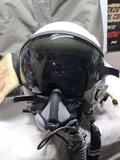 Vintage Flight Helmet Stars F -16 Falcon MBU-12 Oxygen Mask USAF Thunderbirds picture