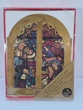 Met Museum Adoration of the Magi Stained Glass Christmas Window Cards 10-Pack  picture