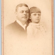 c1880s Scranton PA CDV Photo Father Daughter Henry Frey Studio Lackawanna 4